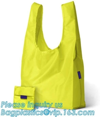 Bolso de lazo promocional al por mayor del poliéster de China con Logo For Packaging, Tote Custom Printed Foldable Polyester Reus