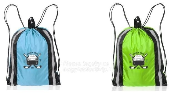 poliéster promocional de la calidad de la extremidad de la mochila del lazo del gimnasio, mochila, bolso resistente de la mochila del deporte, bolso del zapato del cierre de la secuencia