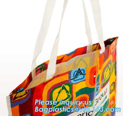 Ultramarinos que hace compras tejido PP grande reutilizable Tote Bag de Eco con el logotipo, bolso que hace compras tejido pp estupendo del regalo de calidad con la cremallera