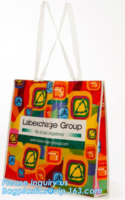 Ultramarinos que hace compras tejido PP grande reutilizable Tote Bag de Eco con el logotipo, bolso que hace compras tejido pp estupendo del regalo de calidad con la cremallera