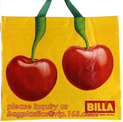 Las bolsas de asas de compras tejidas tela reciclable respetuosa del medio ambiente de encargo al por mayor de los pp del bolso que hace compras del bolso que hace compras del logotipo, bagplastics