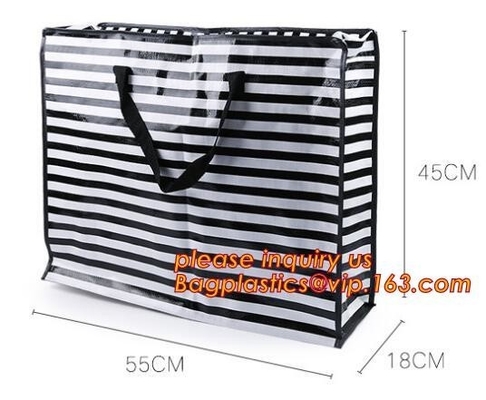 bolso tejido pp plegable plástico laminado del bolso que hace compras, pp reciclados tejidos para empaquetar los bolsos de compras plegables de encargo del poliéster, PAC