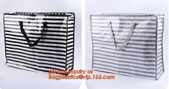 bolso tejido pp plegable plástico laminado del bolso que hace compras, pp reciclados tejidos para empaquetar los bolsos de compras plegables de encargo del poliéster, PAC