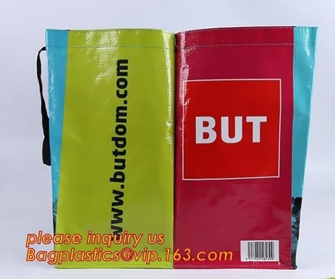 El color imprimió las compras que llevaban tejidas los PP/el ultramarinos Tote Bag, totalizador promocional laminó el handb no tejido de la moda del bolso del regalo de los pp