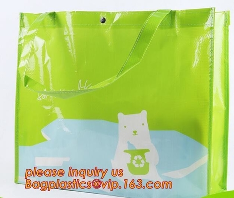 la bolsa de asas del polipropileno, bolso promocional del maquillaje de la tela no tejida de Tote Fabric Polypropylene Laminated PP de las compras del vino, OEM