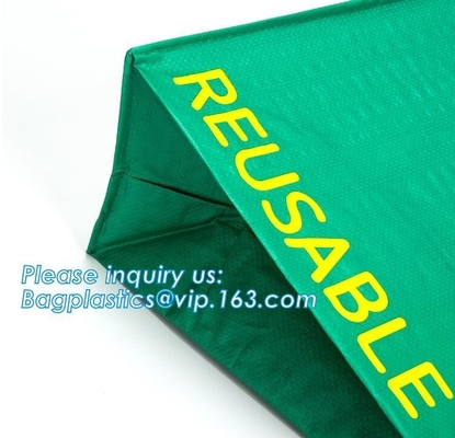 Las compras de encargo Carry Fabric PP de Logo Printed Eco Friendly Tote laminaron el bolso no tejido reciclable, re del ultramarinos del supermercado