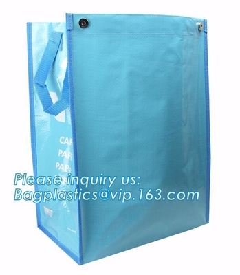 Ultramarinos que hace compras no tejido grande reutilizable Tote Bag de Eco PP con el logotipo, vagos tejidos PP de impresión modificados para requisitos particulares promocionales de las compras