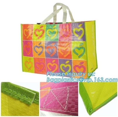 Bolso que hace compras tejido PP reutilizable de encargo colorido promocional de la venta caliente, bolso no tejido de Tote Fabric Polypropylene Laminated PP