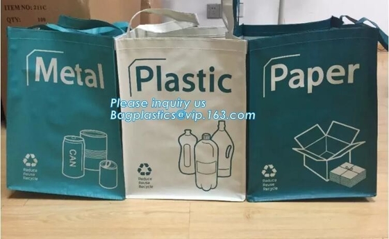 El plegamiento reciclable de encargo de la fábrica laminó compras no tejidas del bolso de los pp con la transferencia de calor que imprimía la tela no tejida lleva