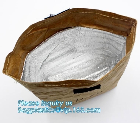 Bolsa de papel impermeable resistente, bolso de papel, bolso de embrague, la bolsa de asas respetuosa del medio ambiente de Tyvek, compras plegables impermeables