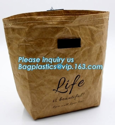Bolsa de papel impermeable resistente, bolso de papel, bolso de embrague, la bolsa de asas respetuosa del medio ambiente de Tyvek, compras plegables impermeables