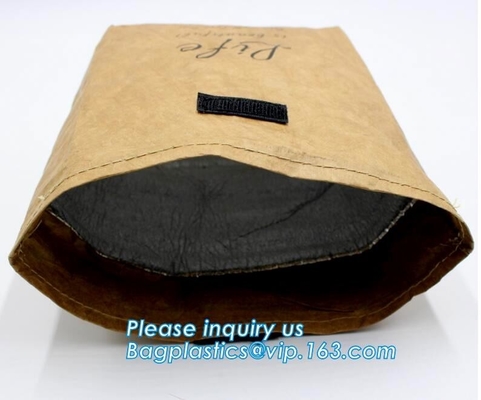 Bolsa de papel impermeable resistente, bolso de papel, bolso de embrague, la bolsa de asas respetuosa del medio ambiente de Tyvek, compras plegables impermeables