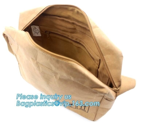 la bolsa de papel del tyvek con la cremallera, bolso que hace compras plegable reutilizable de papel de Du Pont Tyvek de la prenda impermeable, resistencia de rasgón recicla Custo