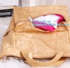 La prenda impermeable Tyvek cubrió el bolso plegable que hacía compras, bolso respetuoso del medio ambiente del almuerzo del papel del tyvek de la rasgón-prueba del OEM, bolso de la mochila de Tyvek