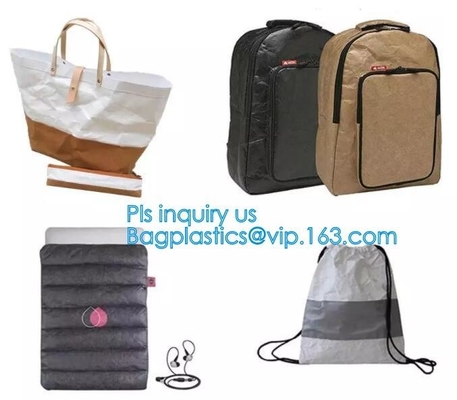 La PU de Du Pont Tyvek cubrió la PU del bolso de compras cubrió la PU del bolso de Tyvek cubrió el bolso del eco del tyvek, Tote Bag Cotton With Logo que imprimía Tyvek