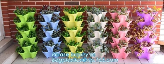 Succulents agrícolas verticales hidropónicos del cuarto de niños de los potes del plantador del jardín de la fresa verde de los sacos