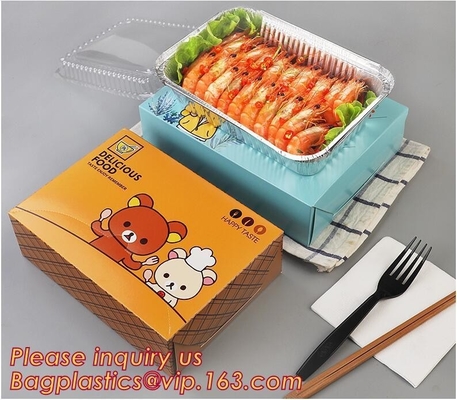 Con la categoría alimenticia clara del certificado de las tapas FDA de las tapas de papel 700 1000ml disponibles 1200ml 7&quot; 8&quot; 9&quot; comida BAGEASE del papel de aluminio