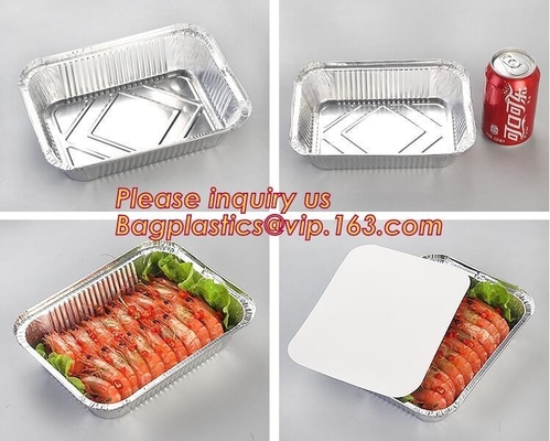 Envases del papel de aluminio del proveedor de China para el acondicionamiento de los alimentos, dee el 1/2 steamtable del envase de comida del papel de aluminio los 32x26x6.5cm