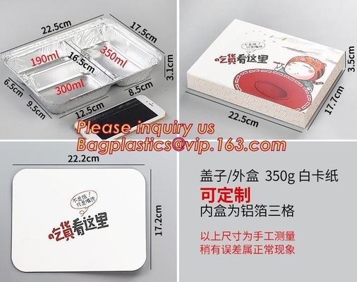 bandeja de la barbacoa, bandeja de alta calidad de la barbacoa del papel de aluminio, envase disponible del papel de aluminio, comida disponible del papel de aluminio