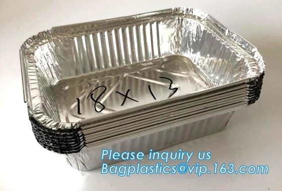 Envase/cacerola/bandeja populares del papel de aluminio del envasado de alimentos de la cocina del hogar, envases disponibles del papel de aluminio para el PA de la comida