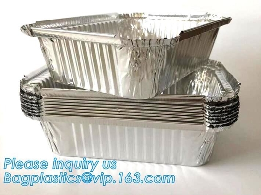 Envase/cacerola/bandeja populares del papel de aluminio del envasado de alimentos de la cocina del hogar, envases disponibles del papel de aluminio para el PA de la comida