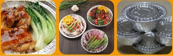 7 pulgadas cacerola de la hoja de la torta redonda de 8 pulgadas y de 9 pulgadas, packag disponible rectangular del bagease del envase del papel de aluminio del precio de fábrica