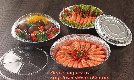 7 pulgadas cacerola de la hoja de la torta redonda de 8 pulgadas y de 9 pulgadas, packag disponible rectangular del bagease del envase del papel de aluminio del precio de fábrica