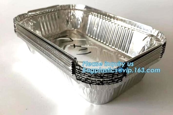 envase de comida seguro del horno disponible del papel de aluminio del smoothwall 500ml, envase 4LB/1133 del papel de aluminio para la BARBACOA que embala