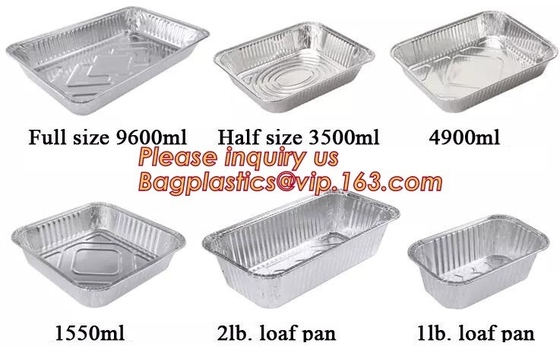el envase/la bandeja/la fiambrera del papel de aluminio para el envasado de alimentos, los alimentos de preparación rápida seguros del horno para llevar sacan a las FO de aluminio disponibles
