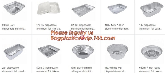 el envase/la bandeja/la fiambrera del papel de aluminio para el envasado de alimentos, los alimentos de preparación rápida seguros del horno para llevar sacan a las FO de aluminio disponibles