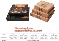 El cartón de la pizza de Kraft saca a envases las cajas de embalaje de la pizza de la caja barata de la entrega, bagea de empaquetado de las cajas de la pizza reciclable