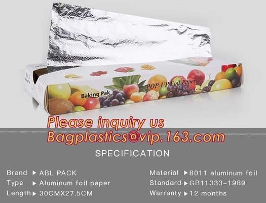 rollo de aluminio enorme de la hoja del papel de embalaje de la BARBACOA del uso de la cocina del hogar, rollos de jumbo del papel de aluminio, rollos de jumbo de la hoja bagplastic