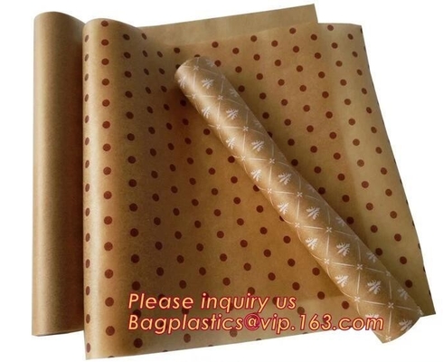 Papel de pergamino cubierto silicón antiadherente de la anchura de los 5M*37CM que cuece, papel de la asación para la parrilla, línea, cocinando, bagplastics pac de la BARBACOA