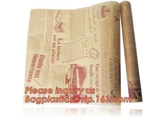Papel de pergamino cubierto silicón antiadherente de la anchura de los 5M*37CM que cuece, papel de la asación para la parrilla, línea, cocinando, bagplastics pac de la BARBACOA