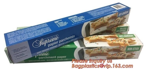 hojas del papel de pergamino del silicón, papel de pergamino del silicón de la pulpa de madera de la naturaleza para cocinar, papel coloreado del papel coloreado/colore