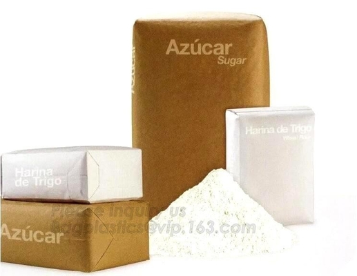 BOLSA LAMINADO, DE BROWN PLÁSTICA DE PAPEL KRAFT DE PAPEL, PAPEL DE KRAFT BLANCO, PAPEL Y BOLSO DE LA PELÍCULA DEL PE, PAQUETE KRAFT DE 3 CAPAS DEL PIENSO