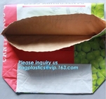 el bolso tejido los pp laminado del papel de Kraft de la capacidad de 50kg 25kg 20kg con la comida interna de la bolsa de papel, industrias utiliza el bolso Kraft PP de papel w