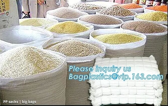 el bopp tejido los pp reciclado blanco del bolso de la agricultura de 25kg 50kg laminó fabricantes tejidos los pp de China de los bolsos, harina, arroz, fertiliza