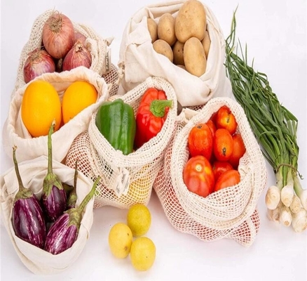 El jumbo reciclable del lavadero FIBC empaqueta el algodón Mesh String Grocery Bag Shopper