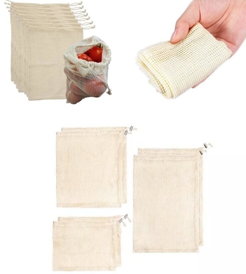 El jumbo reciclable del lavadero FIBC empaqueta el algodón Mesh String Grocery Bag Shopper