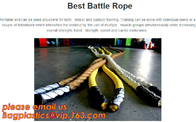 12 ejercicios llenos poder de la cuerda de la batalla, cuerdas para entrenar, anillos del poder de la batalla de Crossfit de la cuerda del GIMNASIO para el entrenamiento de la aptitud
