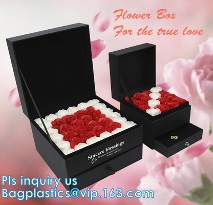 Cajas de regalo plegables de papel plegables rígidas de la cartulina del plegamiento del cierre magnético de lujo de la caja para la ropa o la flor BAGPLAST