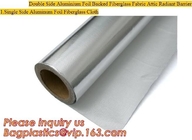 El papel de aluminio doble del lado apoyó el paño radiante de la barrera del ático de la tela de la fibra de vidrio, paño tejido del papel de aluminio, bulding al compañero