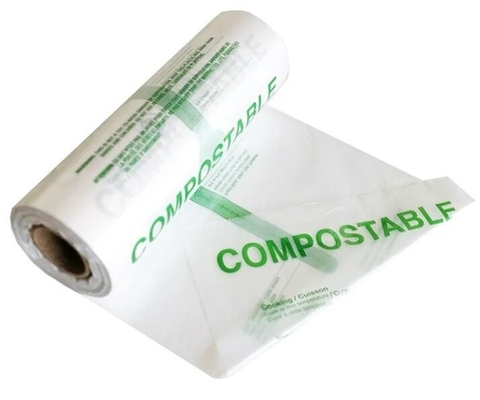 Comprador abonable del 100%, bolsos biodegradables de la camiseta de la manija del portador de Eco de la bio planta práctica biodegradable del almidón con el logotipo