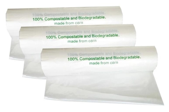 Comprador abonable del 100%, bolsos biodegradables de la camiseta de la manija del portador de Eco de la bio planta práctica biodegradable del almidón con el logotipo