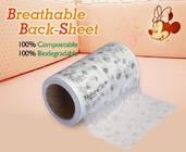 Bolsos biodegradables del estiércol vegetal de la película, bolsos de empaquetado biodegradables para la hoja trasera respirable del bebé