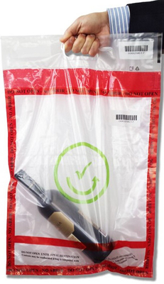 El correo biodegradable de la seguridad empaqueta sobres del dinero bancario de la prueba del rasgón del pisón