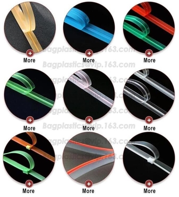 Clip horizontal coloreado de la cremallera del vacío, resbalador Zip lockk, cremallera del reborde, Eva Zipper, impermeable del sello del Pvc, prueba del aire