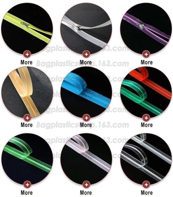 Clip horizontal coloreado de la cremallera del vacío, resbalador Zip lockk, cremallera del reborde, Eva Zipper, impermeable del sello del Pvc, prueba del aire
