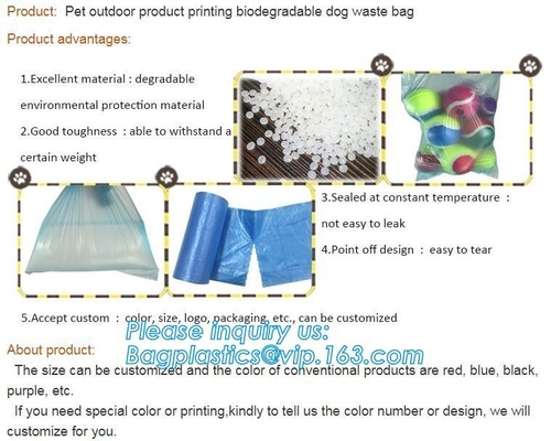 Productos amistosos del perro de Eco del bolso inútil del impulso, bolso de basura de la basura del impulso del perro de la forma del hueso